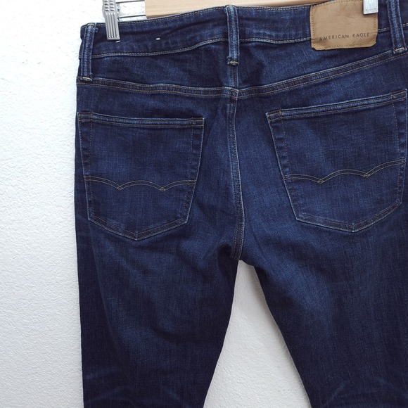 American Eagle Slim Taper Jeans Next Level Airflex Stretch Dark Wash 32 x 34 - Picture 11 of 14